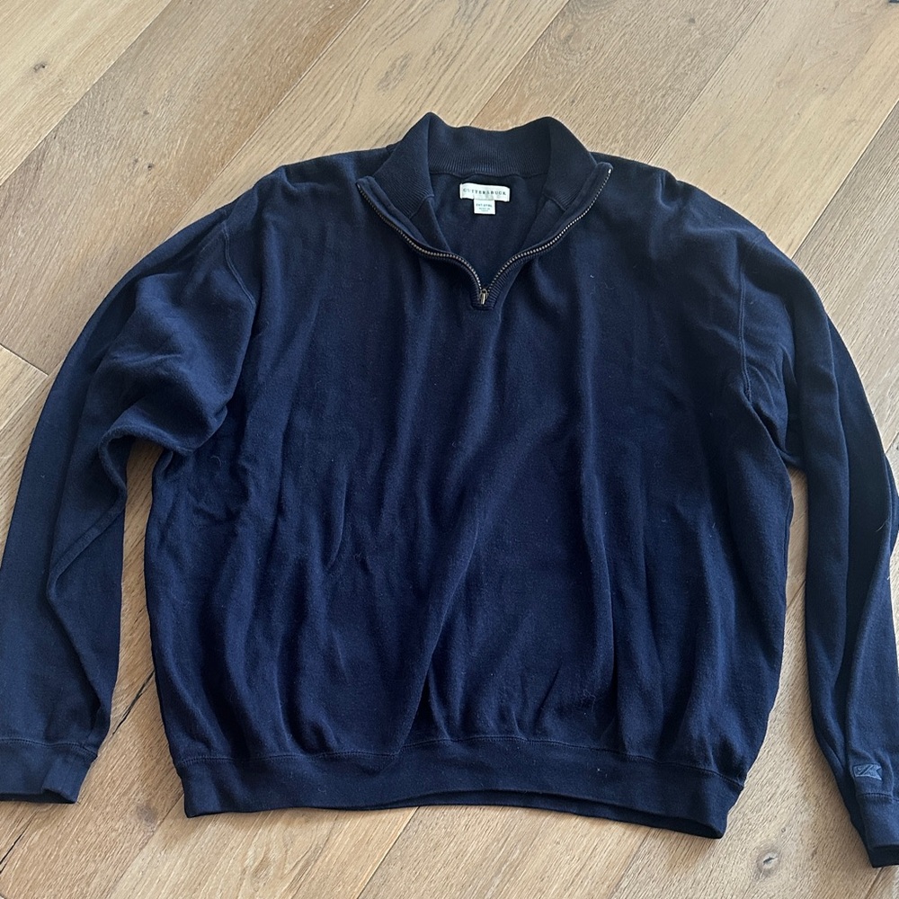 Cutter & Buck Men's Navy Zip-Up Sweater